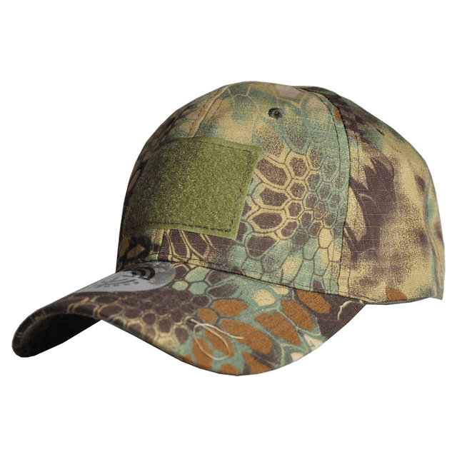 Boné Tático com Velcro 4BATTLE - Cor: Selva Python