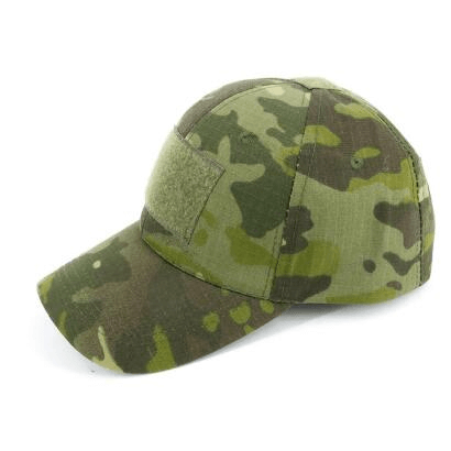 Boné Tático com Velcro 4BATTLE - Cor: Selva Camuflada